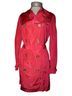 Chico's Design Solid Pink Red Trenchcoat Size 4 - photo 1