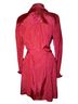 Chico's Design Solid Pink Red Trenchcoat Size 4 - photo 2