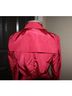 Chico's Design Solid Pink Red Trenchcoat Size 4 - photo 11