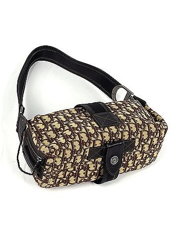 Christian Dior Christian Dior Trotter pattern shoulder bag, canvas, brown, women's. (view 2)