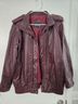 Gallery 100% Leather Burgundy Jacket Size 12 - photo 3