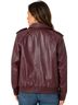 Gallery 100% Leather Burgundy Jacket Size 12 - photo 2