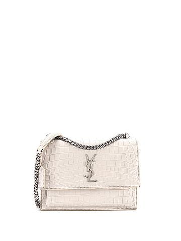 Saint Laurent Sunset Crossbody Bag Crocodile Embossed Leather Medium (view 1)