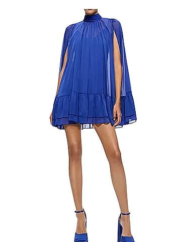 Alice + Olivia Zenon Cape Mini Cocktail Dress (view 1)