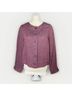 Flax 100% Linen Print Purple Jacket Size S - photo 5