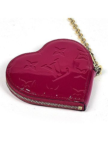 Louis Vuitton Louis Vuitton Porte Monnaie Coeur Wallet/Coin Case, Monogram Vernis Rose Indien, M90006, Women's (view 2)