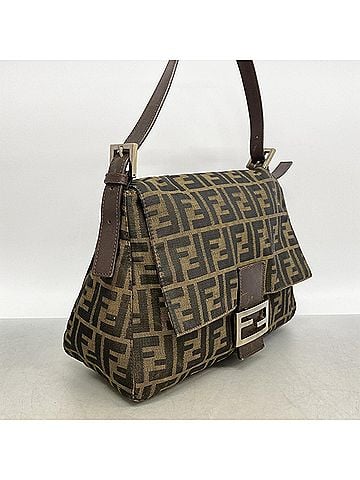 Fendi Fendi Zucca Mamma Bucket Nylon Canvas Handbag, Brown, Women's (view 2)