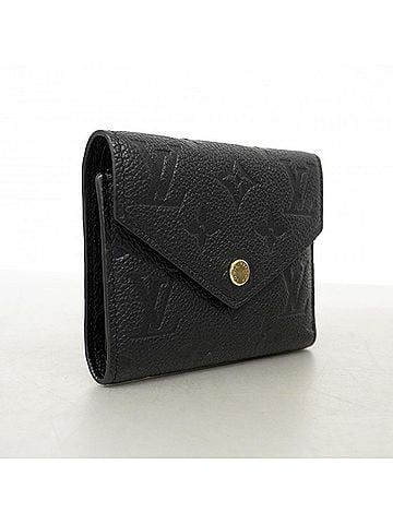 Louis Vuitton Louis Vuitton Tri-fold Wallet Monogram Empreinte Portefeuille Victorine M64060 Noir (Women's) (view 2)
