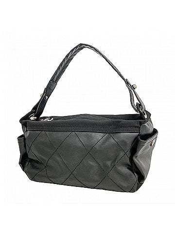Chanel Chanel Paris Biarritz Canvas Shoulder Bag, Black, Women's (view 1)