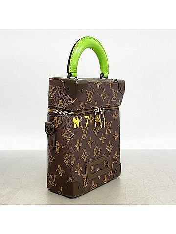 Louis Vuitton Louis Vuitton Monogram (No. 7) Vertical Box Trunk Handbag M59664 Brown 2-way bag for men (view 2)