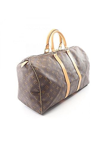 Louis Vuitton Louis Vuitton Keepall 45 Monogram Boston Bag Handbag, Coated Canvas Leather, Men's/Women's, Brown, M41428 (view 2)