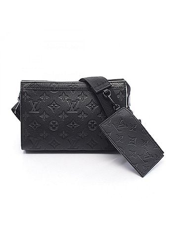 Louis Vuitton Louis Vuitton Gaston Wearable Wallet Monogram Shadow Noir Shoulder Bag Handbag Leather Men's Black M81115 (view 1)