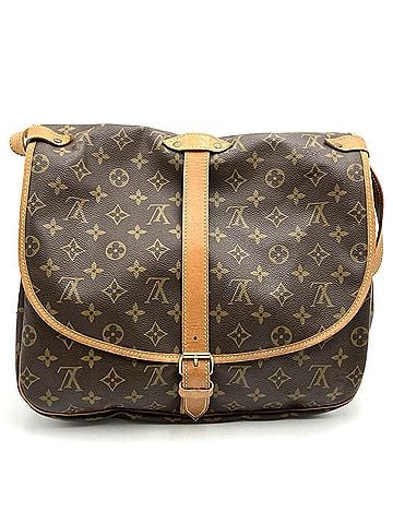Louis Vuitton LOUIS VUITTON M42256 Saumur 30 Shoulder Bag, Brown Monogram Canvas/Leather, Women's/Men's (view 1)