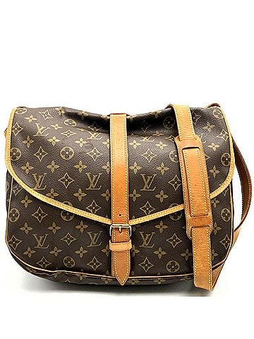 Louis Vuitton LOUIS VUITTON M42256 Saumur 30 Shoulder Bag, Brown Monogram Canvas/Leather, Women's/Men's (view 2)