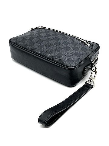 Louis Vuitton LOUIS VUITTON N41664 Pochette Kasai Clutch Bag, Black, Damier Graphite Canvas, Women's. (view 2)