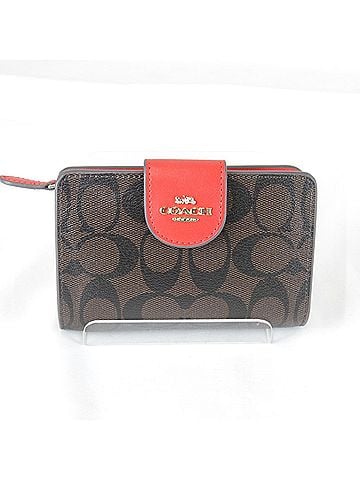 Coach COACH Women's Leather Bi-fold Wallet, Brown (view 1)