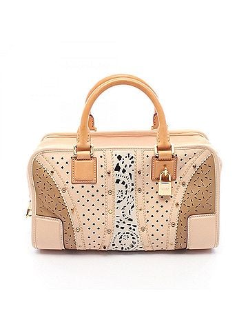 Loewe Loewe Amazona 28 Handbag, Leather, Women's, Beige/Gray/Multicolor (view 1)