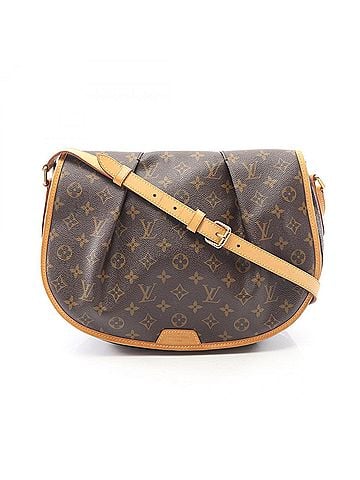 Louis Vuitton Louis Vuitton Menilmontant MM Monogram Shoulder Bag/Handbag, Coated Canvas and Leather, Pattern, Women's, Brown, M40473 (view 1)