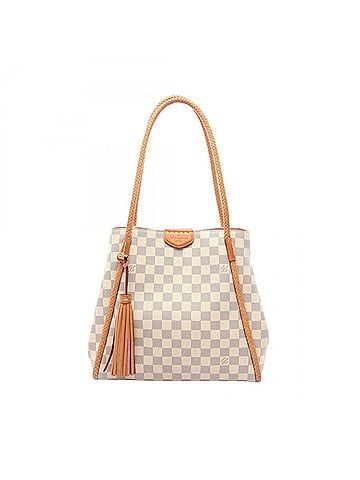 Louis Vuitton Louis Vuitton LOUIS VUITTON Propriano Damier Azur Tote Bag Handbag Coated Canvas Leather Women's White N44027 (view 1)