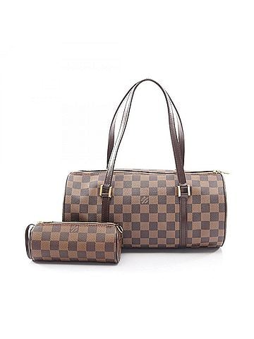 Louis Vuitton Louis Vuitton Papillon 30 Damier Ebene Handbag, Coated Canvas and Leather, Pattern, Women's, Brown, N51303 (view 1)