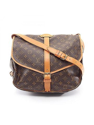 Louis Vuitton Louis Vuitton Saumur 35 Monogram Shoulder Bag/Handbag, Coated Canvas and Leather, Pattern, Women's, Brown, M42254 (view 1)