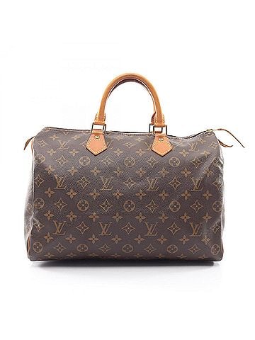 Louis Vuitton Louis Vuitton Speedy 35 Monogram Handbag, Coated Canvas Leather, Women's, Brown, M41524 (view 1)