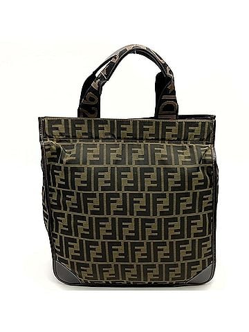 Fendi FENDI Zucca Tote Bag Handbag Canvas Leather Brown Women's (view 1)