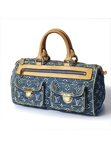 Louis Vuitton LOUIS VUITTON M95019 Neo Speedy Mini Boston Handbag Monogram Denim Blue Women's (view 1)