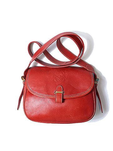 Loewe LOEWE shoulder bag, Anagram pattern, leather, red, women's. (view 1)