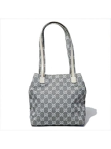 Gucci GUCCI 002 1075 GG Canvas Tote Bag Leather Gray Women's (view 2)