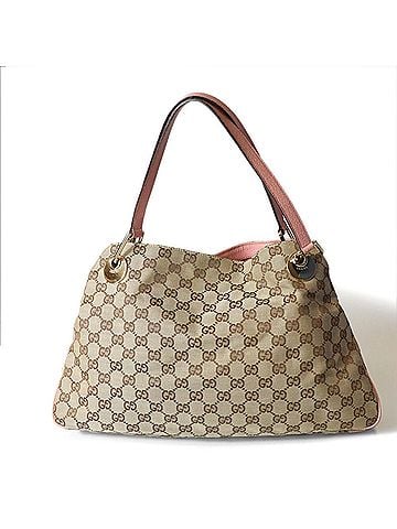 Gucci GUCCI 121023 GG Canvas Tote Bag, Beige Pink, Women's (view 2)