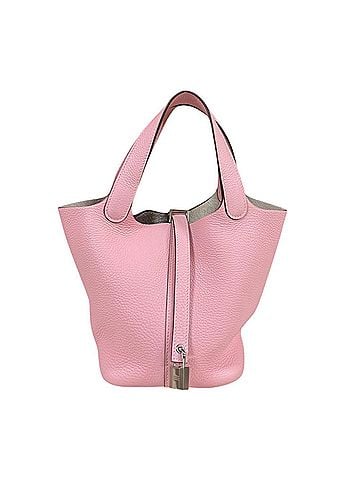 Hermès Hermes Picotin Lock PM handbag, Taurillon leather, pink, women's, pre-owned. (view 1)
