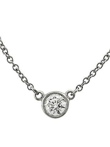 Tiffany & Co. Tiffany &amp; Co. By the Yard necklace, approximately 0.14ct diamond, Pt950 platinum, women's, pre-owned. (view 1)