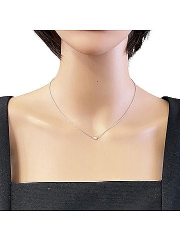 Tiffany & Co. Tiffany &amp; Co. By the Yard necklace, approximately 0.14ct diamond, Pt950 platinum, women's, pre-owned. (view 2)