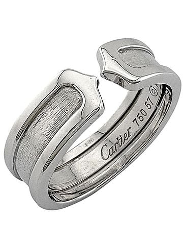 Cartier Cartier 2C Ring, 1, 18K White Gold, Women's, CARTIER, Pre-owned (view 1)