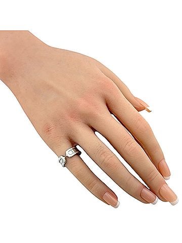 Cartier Cartier 2C Ring, 18K White Gold, Women's, Pre-owned. (view 2)
