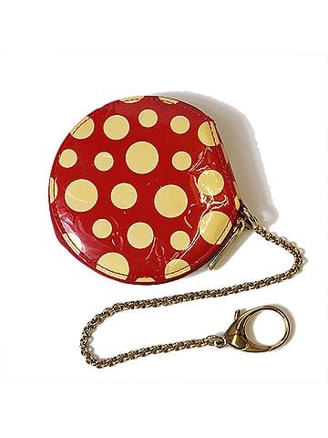 Louis Vuitton LOUIS VUITTON M91570 Portemonnaie Chapeau Vernis Coin Case, Polka Dot Pattern, Yayoi Kusama Design, Women's (view 2)