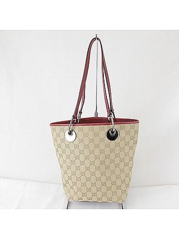 Gucci GUCCI 120840?3444 Tote Bag GG Canvas/Leather Beige Women's (view 2)