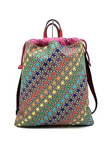 Gucci GUCCI Children's Backpack Daypack Rainbow Star GG Supreme Canvas Pink Red 550775 Kids Women's (view 1)