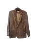 Steve Madden Plaid Brown Tan Black Blazer Size S - photo 1