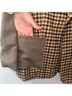Steve Madden Plaid Brown Tan Black Blazer Size S - photo 3