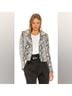 IRO 100% Lambskin 50% Nylon 50% Acetate Snake Print Black White Leather Jacket Size 8 - photo 4