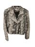 IRO 100% Lambskin 50% Nylon 50% Acetate Snake Print Black White Leather Jacket Size 8 - photo 5