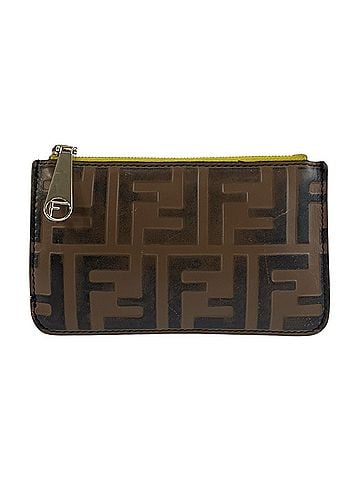 Fendi FENDI Zucca Brown Yellow Leather Wallet/Coin Purse/Fragment Case (8AP161) - Women's (view 1)