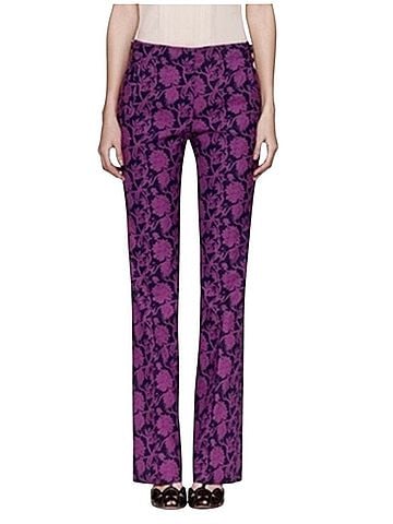 Tory Burch purple floral Botanical print Dress Pants (view 1)