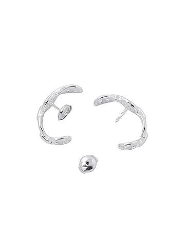 Hermès Hermes Earrings Chaine d'Ancre Enchainée TPM SV925 Silver HERMES (view 2)