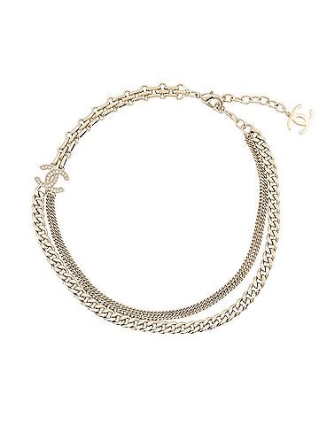 Chanel Chanel Necklace Coco Mark Rhinestone B25 K ABG553 CHANEL Women's NECKLACE (view 1)
