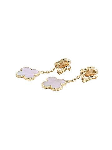 Van Cleef & Arpels Van Cleef &amp; Arpels Magic Alhambra Earrings, 2 Motifs, Mother-of-Pearl, 18K Yellow Gold, VCARD78800. (view 2)