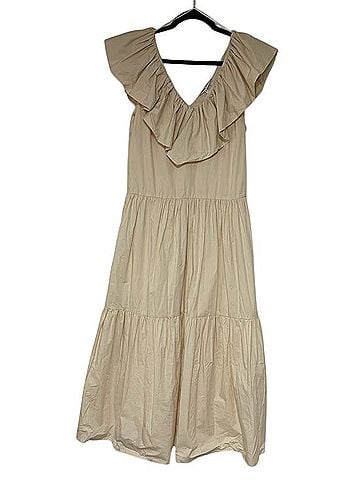 English Factory Ruffled Neck Sleeveless Midi Dress Casual Dress (view 2)