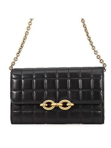 Yves Saint Laurent Yves Saint Laurent Saint Laurent Paris wallet, chain LE MAILLON WALLET, lambskin, 738109, SAINT LAURENT PARIS black, women's, WALLET (view 1)